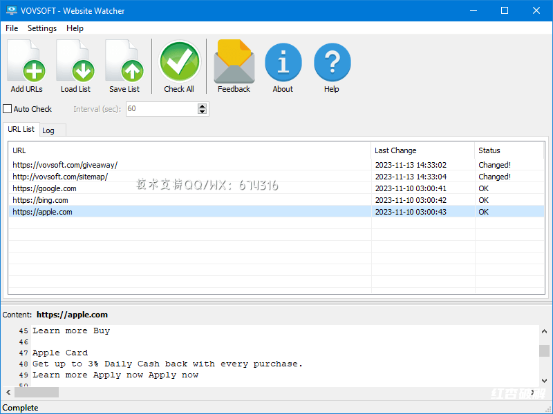 沃夫软件网站监控器VovSoft Website Watcher插图